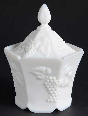 Vintage Milk Glass Candy Jar & Lid