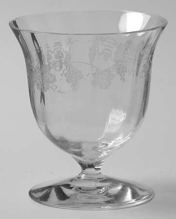 Vintage (Etched, Optic) Oyster or Fruit Cocktail