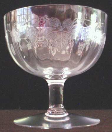 Vintage (Etched, Optic) Low Sherbet