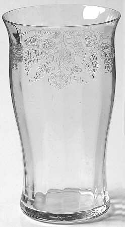 Vintage (Etched, Optic) Flat Juice Glass