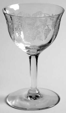 Vintage (Etched, Optic) Creme De Menthe