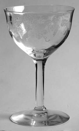 Vintage (Etched, Optic) Liquor Cocktail