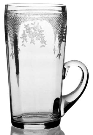 Virginia Clear (Older, Etched) Handled Tumbler