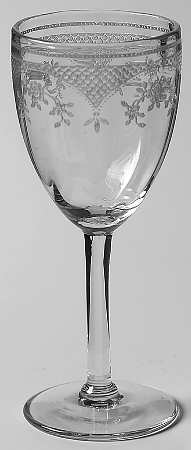 Virginia Clear (Older, Etched) Wine Glass