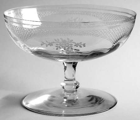 Virginia Clear (Older, Etched) 5" Footed Nappy