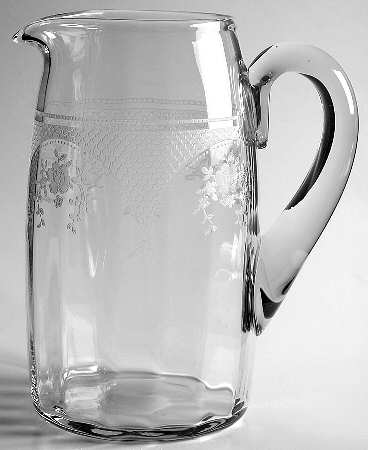 Virginia Clear (Older, Etched) 56 Oz Pitcher