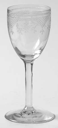 Virginia Clear (Older, Etched) Cordial Glass