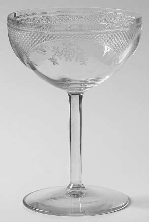 Virginia Clear (Older, Etched) Champagne/Tall Sherbet