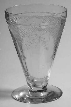 Virginia Clear (Older, Etched) 10 Oz Footed Tumbler