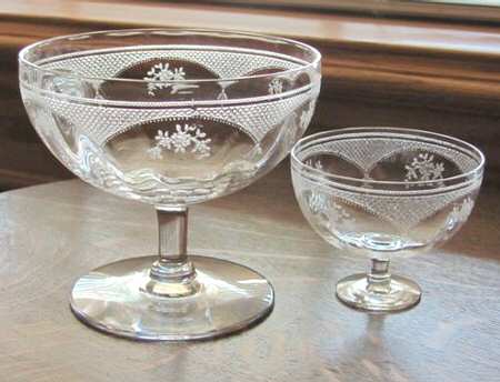Virginia Clear (Older, Etched) Grapefruit and Liner