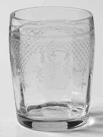 Virginia Clear (Older, Etched) 2 1/2 Oz Flat Tumbler