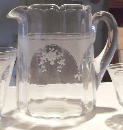 Virginia Clear (Older, Etched) 72 Oz Pitcher No Lid