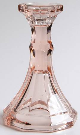 Virginia Pink Tall Single Light Candlestick
