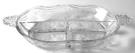 Willowmere 12" Oval 3 Part Celery/Relish by Fostoria