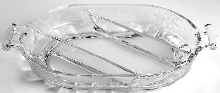 Willow 11" Oval 3 Part Celery/Relish