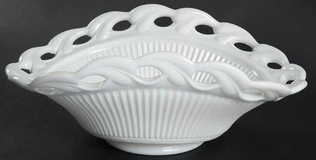 Wistar Milkglass Oval Bowl