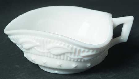 Wistar Milkglass Triangular Handled Nappy