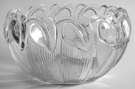 1009 Clear-Frosted Punch Bowl