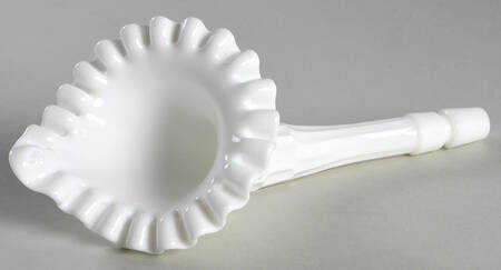 Thumbprint Milkglass Fenton Epergne Vase