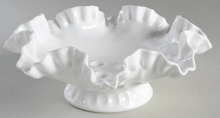 Thumbprint Milkglass Epergne Bowl