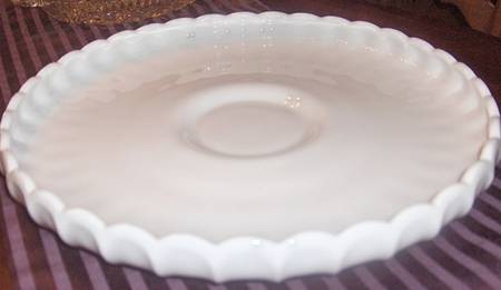 Thumbprint Milkglass Tray for Chip & Dip Set