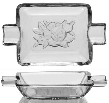Rosette 3" Oblong Ashtray (Baroque Shape)