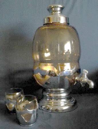 Farber Crystal (Chrome) Beverage Dispenser & Lid