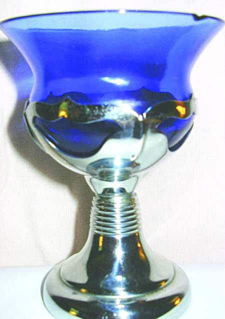 Farber Crystal (Chrome) Royal Blue Liquor Cocktail