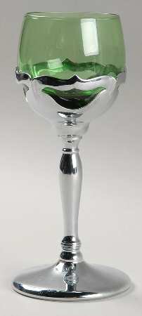 Farber Crystal (Chrome) Forest Green Liquor Cocktail