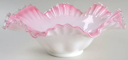 Peach Crest 10" Round Double Crimped Bowl