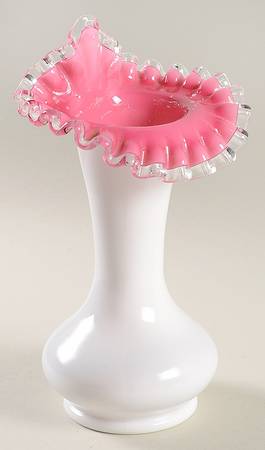 Peach Crest 8" Crimped Tulip Vase