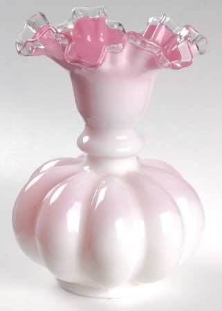 Peach Crest 8" Crimped Tulip Vase