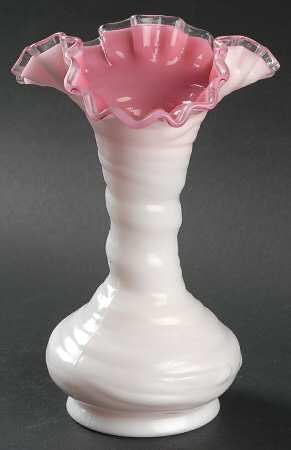 Peach Crest 8" Flower Vase