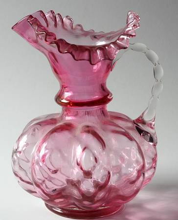 Diamond Optic Ruby (Overlay) 32 Oz Pitcher