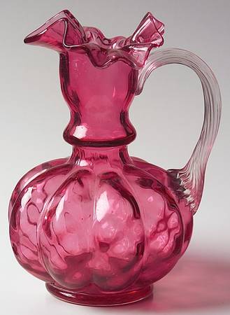 Diamond Optic Ruby (Overlay) 10 Oz Pitcher