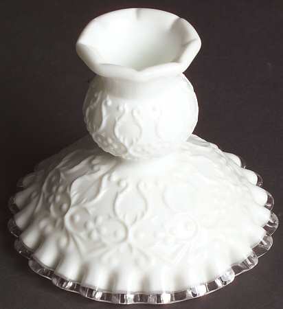 Silver Crest Spanish Lace Single Light Candlestick