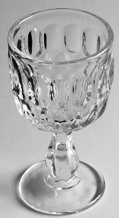 Thumbprint Clear Wine Glass
