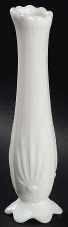 Cactus Milk Glass 8" Bud Vase