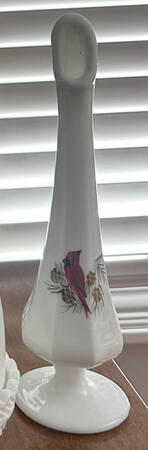 Cardinals In Winter Bud Vase