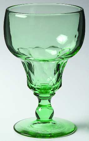 Georgian Green Water Goblet by Fenton
