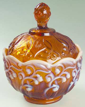 Lily of the Valley Cameo (Opalescent) Candy Box & Lid