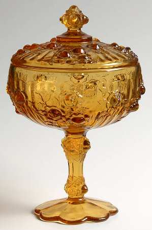 Rose Amber Compote & Lid