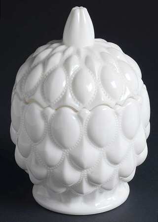 Frisco Milk Glass Candy Jar & Lid