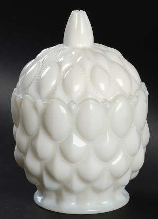 Frisco Milk Glass Candy Jar & Lid