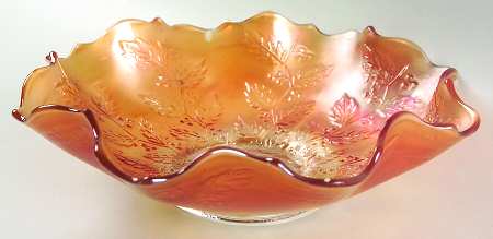 Holly Marigold 9" Round Crimped Bowl