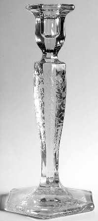 Etch B 10" Tall Single Light Candlestick