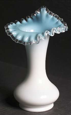 Silver Jamestown Crest 8" Crimped Tulip Vase