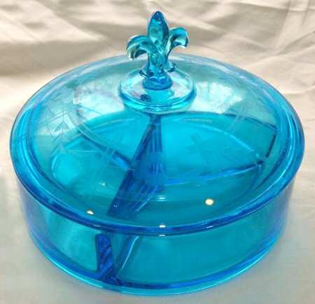 Arbor Blue 3-Part Candy Box with Lid