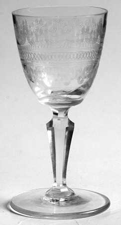 Large Cloverleaf Cordial Glass