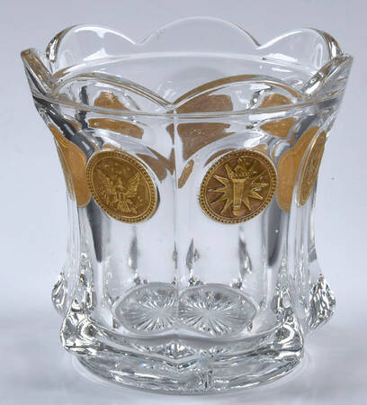 Coin Glass Gold Decoration (Stem 1372) Candy Dish No Lid